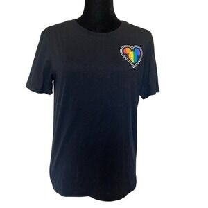 Disney Pride Collection Love‎ Black Crew T-Shirt Size Junior XL